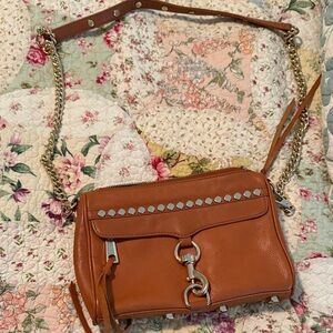 Rebecca Minkoff Brown Leather Crossbody with studs Bag